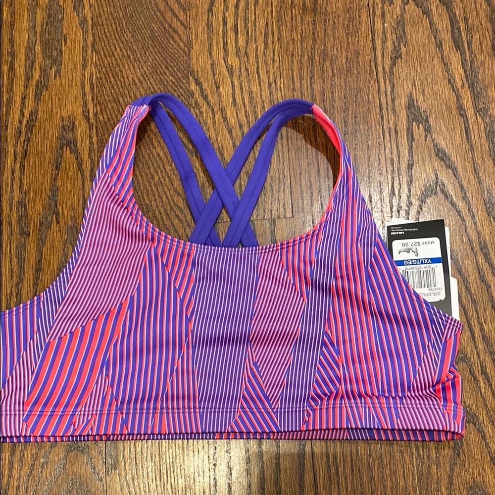 Under Armor Pink and Blue Sports Bra